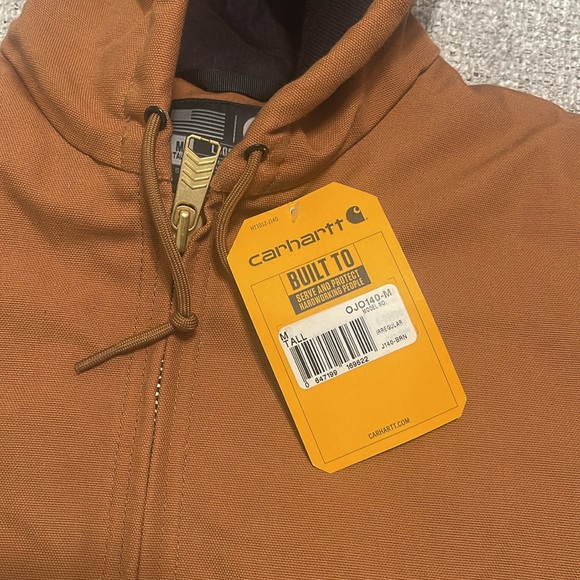 Carhartt Men's Brown Duck Hooded Work Jacket - Picture 7 of 9